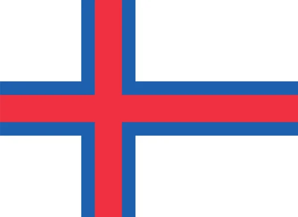 Standard arányokat, a Feröer-szigetek hivatalos zászló — Stock Vector