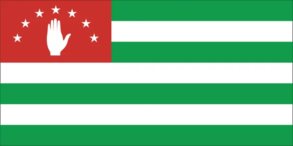Proporzioni standard per la bandiera ufficiale dell'Abkhazia — Vettoriale Stock