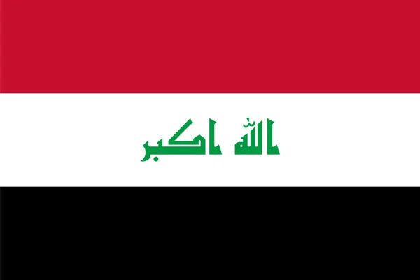 Proporciones estándar para la bandera de Irak — Archivo Imágenes Vectoriales