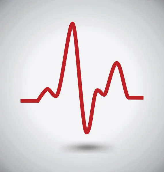 Elektrokardiyogram simgesi, EKG veya Ekg simgesi, Madical kavramı — Stok Vektör