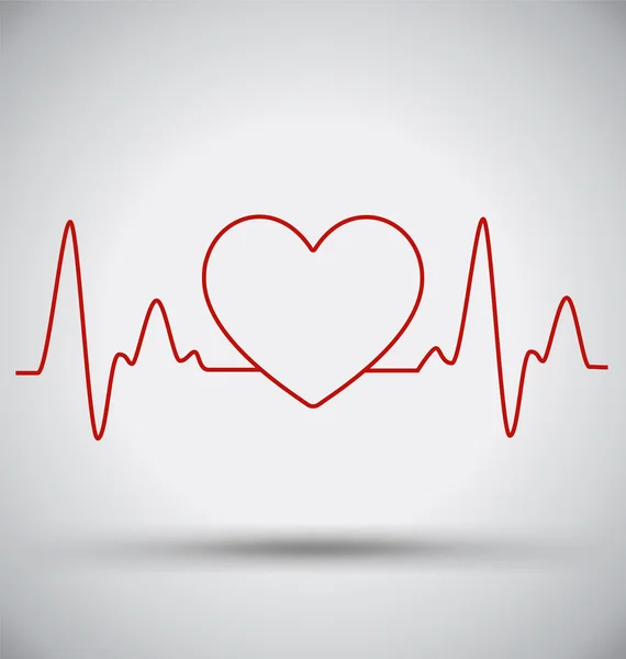 Kalp atışı bağlanmak kalp şekli ve Ekg, tıp kavramı
