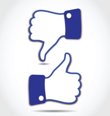 Like and Unlike, Thumps up and Thumps down clipart