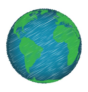 Dünya kroki el çizmek