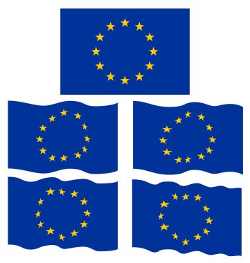 Avrupa'nın düz ve dalgalanan bayrak