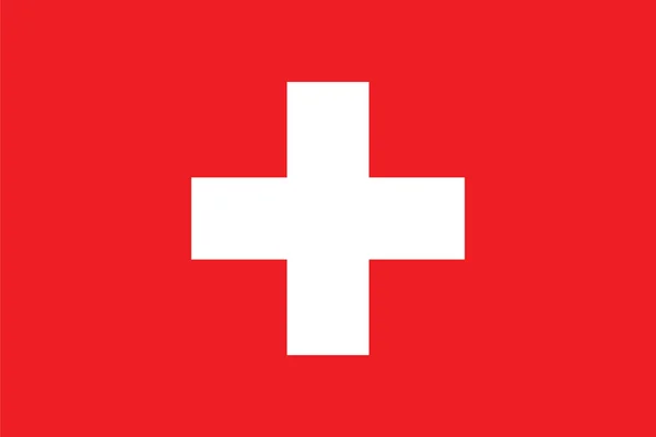 Standard arányainak Svájc zászló — Stock Vector
