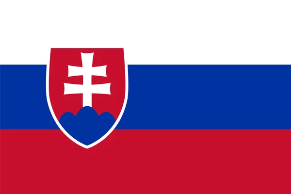 标准尺寸的斯洛伐克国旗 — 图库矢量图片