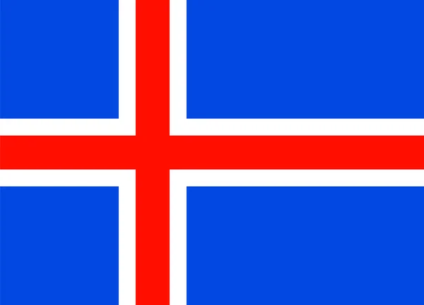 Standard Proportions for Iceland Flag — Stock Vector