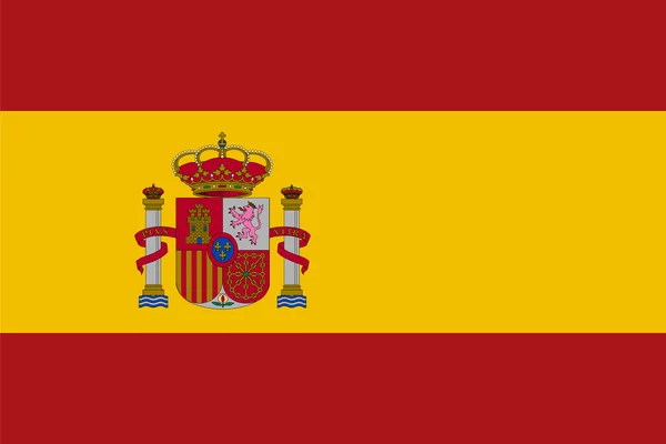 Standard Proportions for Spain Flag — Stock Vector