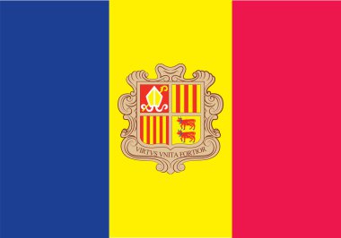 Andorra bayrağı için standart oranlar