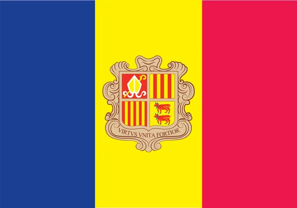 Proporções-padrão para bandeira de Andorra —  Vetores de Stock