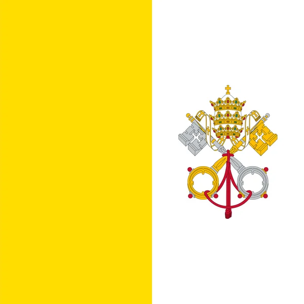 Standard arányokat a Vatikán zászló — Stock Vector