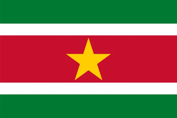 Standard-Proportionen für suriname Flagge — Stockvektor