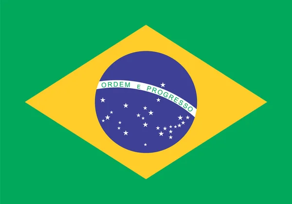 Standardproportionen für brasilianische Flagge — Stockvektor