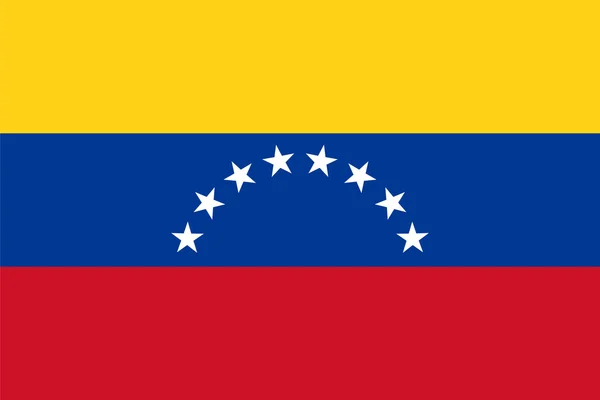 Standard proportioner för Venezuelas flagga — Stock vektor