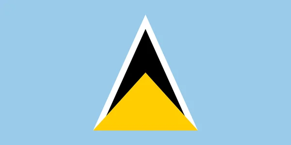 Standard arányainak Saint Lucia zászló — Stock Vector