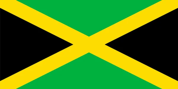 Proporciones estándar para la bandera de Jamaica — Archivo Imágenes Vectoriales