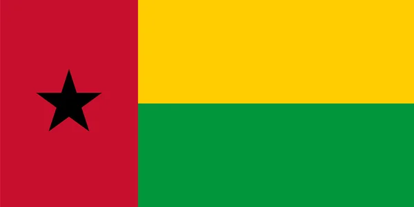 Стандартні пропорції для прапор Гвінеї-Бісау — стоковий вектор