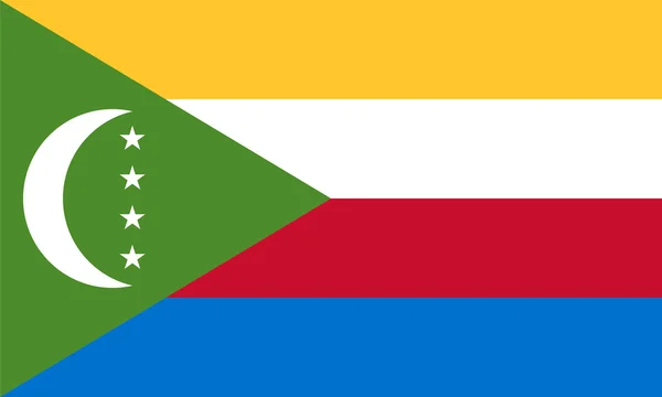 Proportions standard pour le drapeau des Comores — Image vectorielle