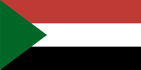 Standardní rozměry pro Súdán vlajky — Stockový vektor