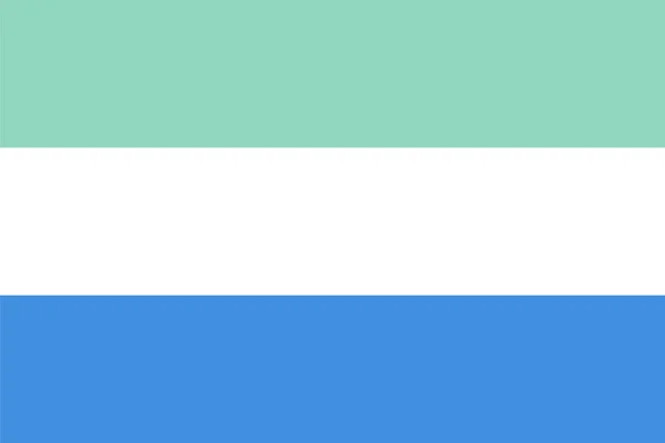 Proporciones estándar para la bandera de Sierra Leona — Vector de stock
