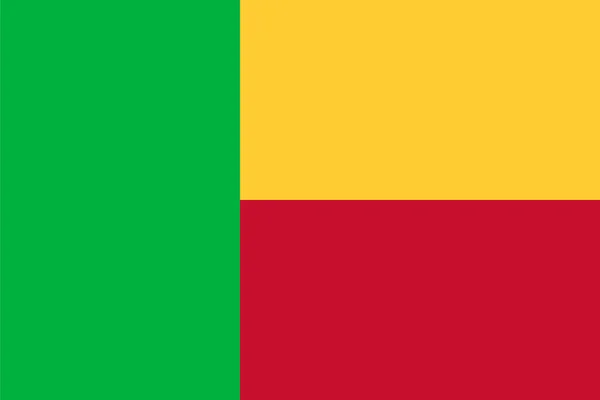 Standard-Proportionen für Benin-Flagge — Stockvektor