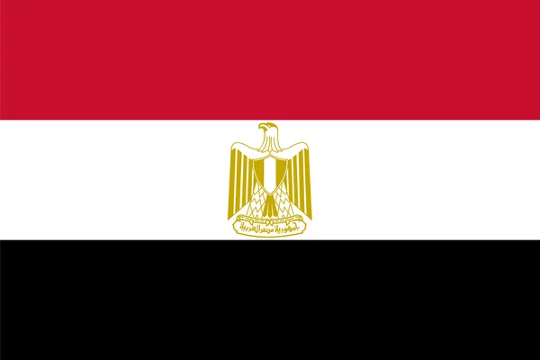 Proporções padrão para a bandeira do Egito — Vetor de Stock