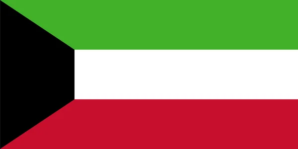 Proporções padrão para Bandeira do Kuwait — Vetor de Stock