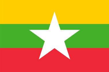 Myanmar bayrağı için standart oranlar