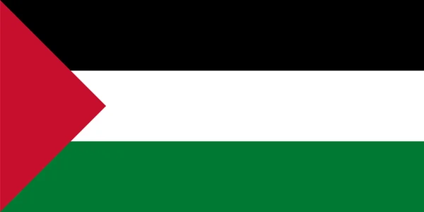 Proportions standard pour le drapeau palestinien — Image vectorielle