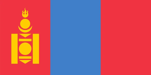 Proportions standard pour le drapeau de Mongolie — Image vectorielle