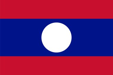 Laos bayrağı için standart oranlar