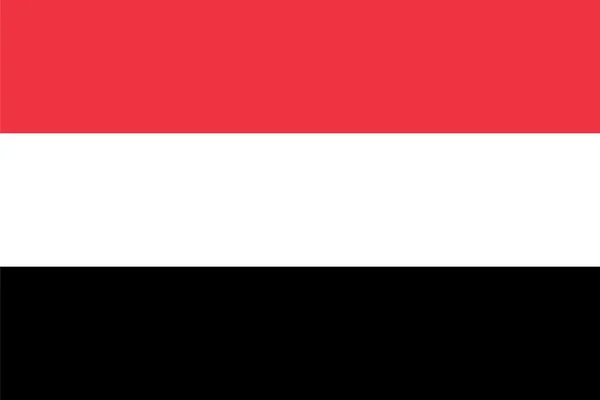 Standardowe proporcje fo flaga Jemenu — Wektor stockowy