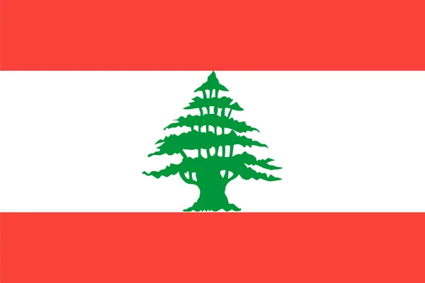 Proporzioni standard per la bandiera libanese — Vettoriale Stock