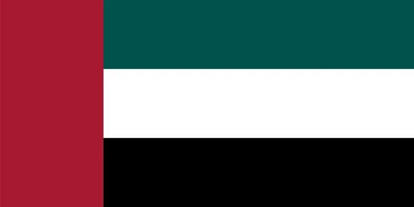 Proporciones estándar para la bandera de los Emiratos Árabes Unidos — Vector de stock