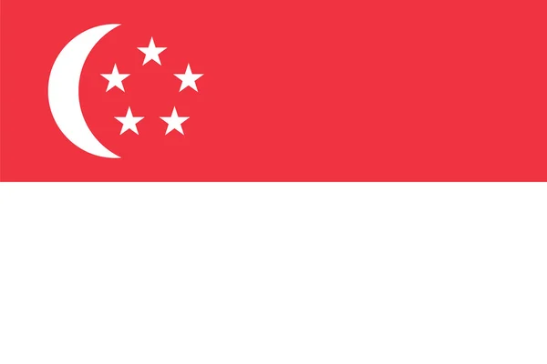 Standard-Proportionen für Singapore-Flagge — Stockvektor