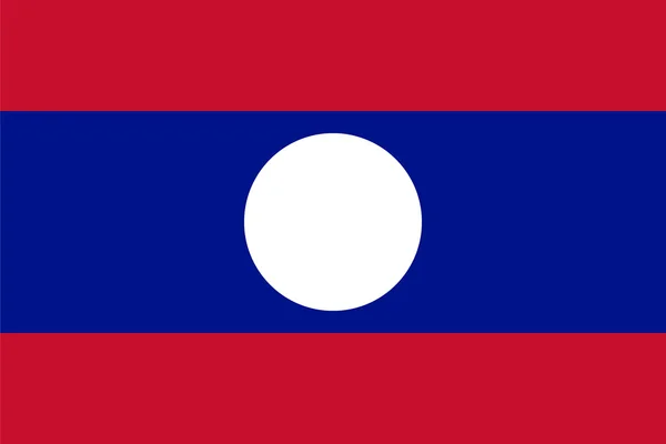 Proporciones estándar para la bandera de Laos — Vector de stock