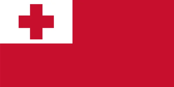 Стандартные пропорции для флага Тонга — стоковый вектор