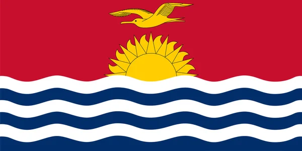 Standard proportioner för Kiribatis flagga — Stock vektor