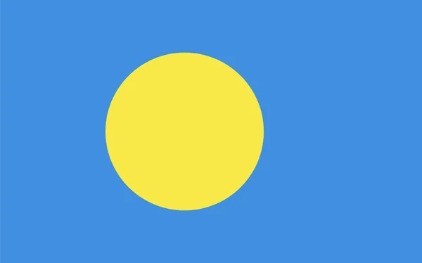 Standardowe proporcje flaga Palau — Wektor stockowy