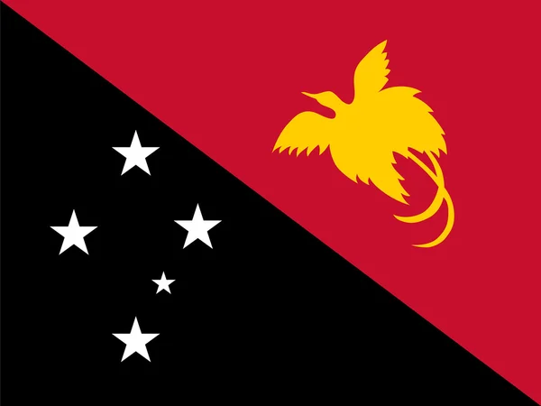 Papua Yeni Gine bayrağı için standart oranlar — Stok Vektör