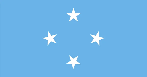 Proporciones estándar para la bandera de Micronesia — Archivo Imágenes Vectoriales