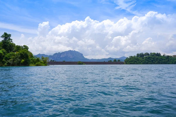 View Point Mountain Floating Rajjaprabha Dam Cheow Lan Lake Khao — Stok Foto
