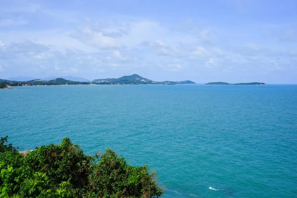 Lihat Titik Pulau Samui Provinsi Surat Thani Pantai Tropis Tepi — Stok Foto