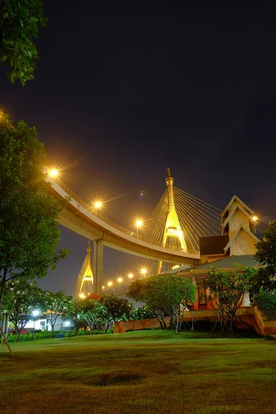 Most Autostradowy Bhumibol Bangkoku Tajlandia — Zdjęcie stockowe