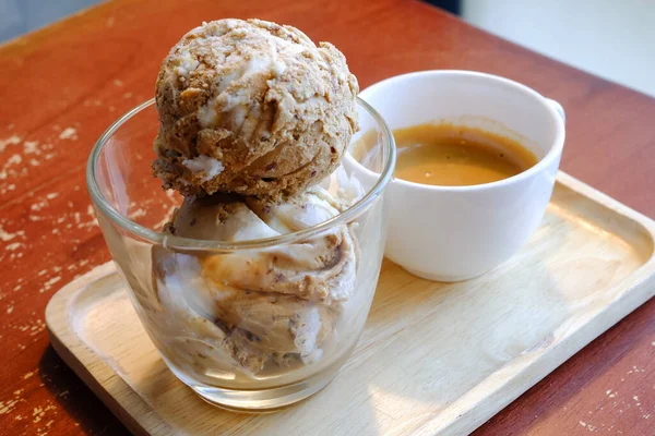 Affogato Con Helado Café —  Fotos de Stock