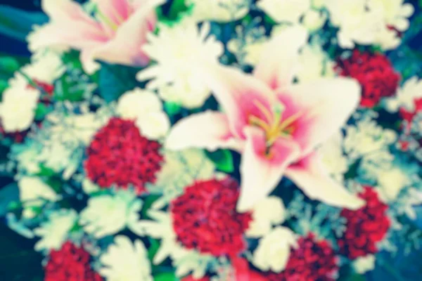 Blur Nosegay Blume Für Hintergrund Vintage Filter — Stockfoto