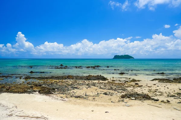 Plage Tropicale Bord Mer Ciel Bleu Banhinkob Plage Dans Province — Photo