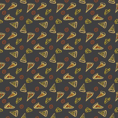 Pepperoni pizza renk desen