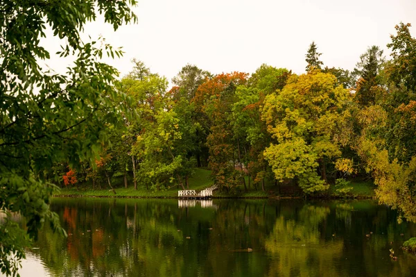 Schöne Landschaft Des Herbstlichen Parks — Stockfoto
