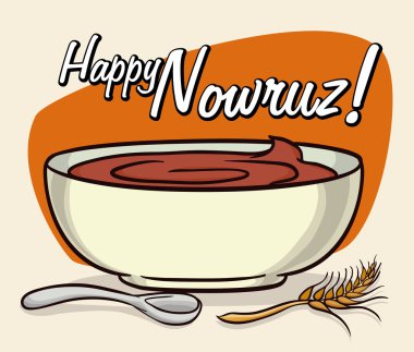 Delicious Samanu for Nowruz Holiday, Vector Illustration
